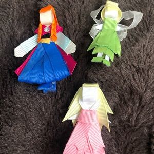 NWOT Disney Princess Set of 3 Handmade hair clips